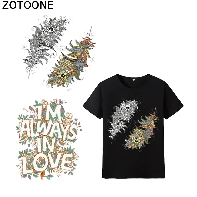 

ZOTOONE Heat Transfer Clothes Stickers Patches for T Shirt Iron-on Transfers Letters Diy Patch Decoration Applique Clothes E