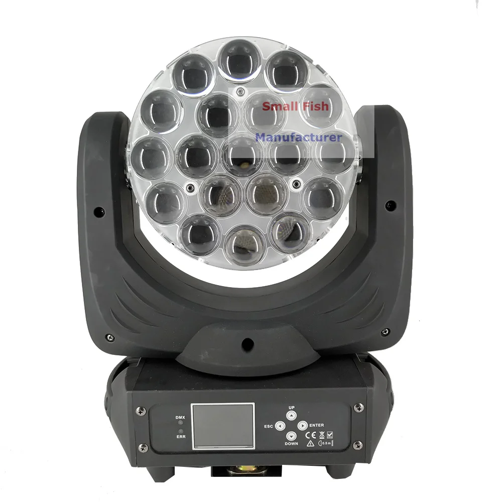 Луч промывочный зум прожекторы с движущимися огнями 19X15 W RGBW 4IN1 светодиодный перемещение головы света этапа круг Управление для