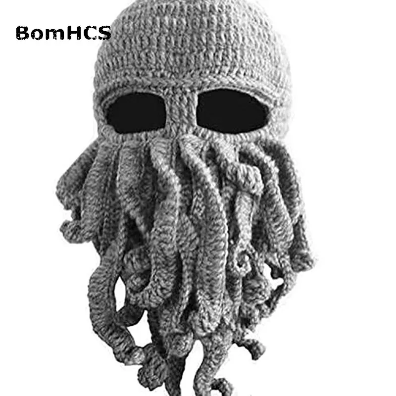 Трикотажная Шапочка BomHCS Tentacle Octopus Cthulhu шапка Ветрозащитная маска|wind mask|knit beanie
