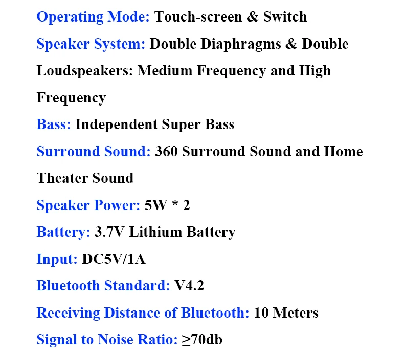Soaiy Мини Bluetooth динамик портативный беспроводной динамик звуковая система Музыка объемная Поддержка Bluetooth бас радио TF AUX USB