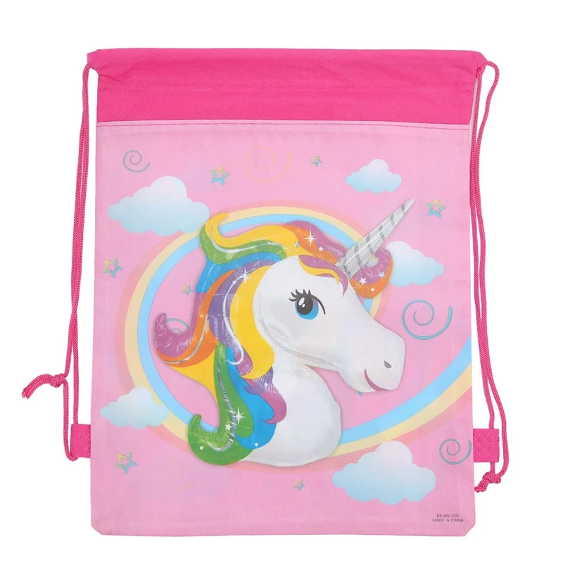 1PCS Horse Drawstring Bags Kids Back Bags Cartoon Theme String Bags Animal Drawstring Bag