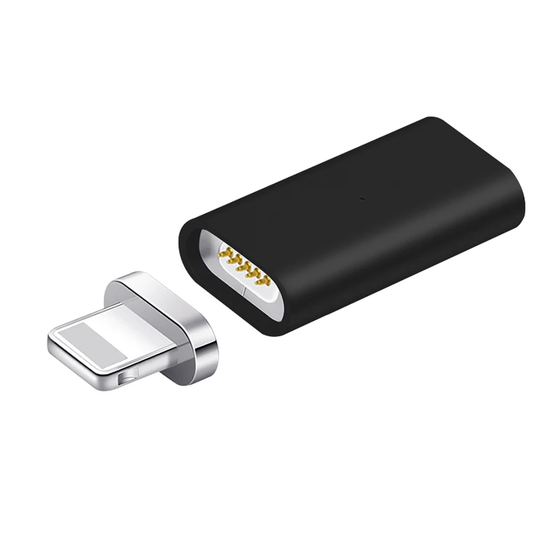 Sindvor Магнитный зарядный кабель адаптер для Lightning зарядка автоматический адсорбционный Магнит кабель адаптер для Apple iPhone 6 6s 7 8 - Тип штекера: Black