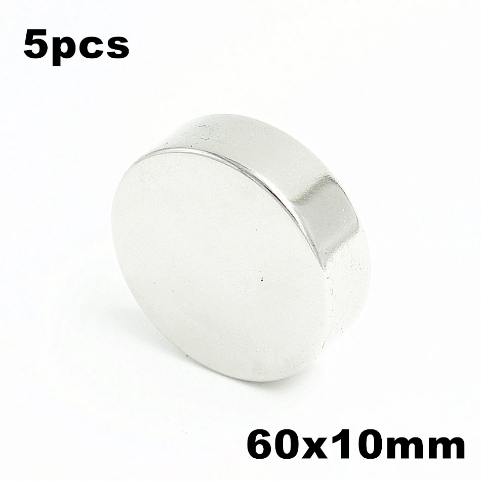 

5pcs Super Powerful Strong Bulk Small Round NdFeB Neodymium Disc Magnets Dia 60mm x 10mm N35 Rare Earth NdFeB Magnet