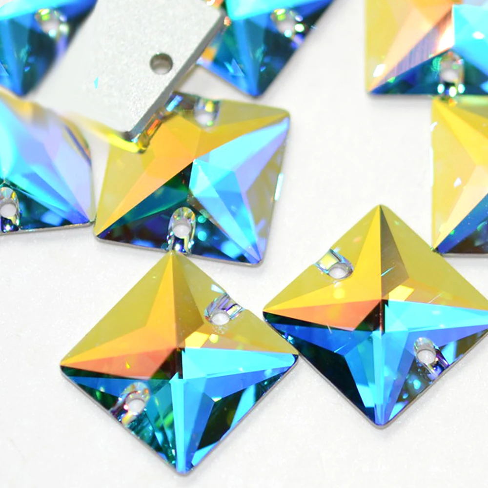 Buy Top 6A Stones 3240 Crystal AB Square Sew on Square
