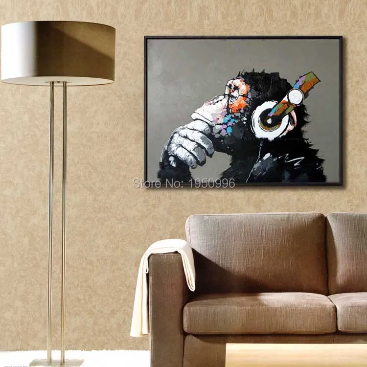 Hand Drawn The King Of Monkey Impression Figure Painting Home Hotel European Classical Abstract Decorative | Дом и сад
