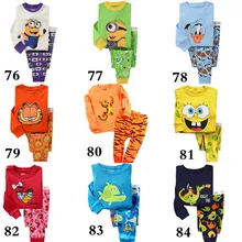 Большая скидка; пижамы для малышей; Хлопковая пижама для маленьких мальчиков; теплая Пижама с динозавром для мальчиков; одежда для сна с котом; одежда для сна; пижамы