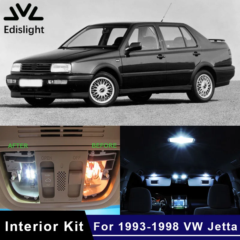 Автомобильные лампы Edis light 12 шт. внутренпосылка ламп для Volkswagen Jetta 1993 1998 VW