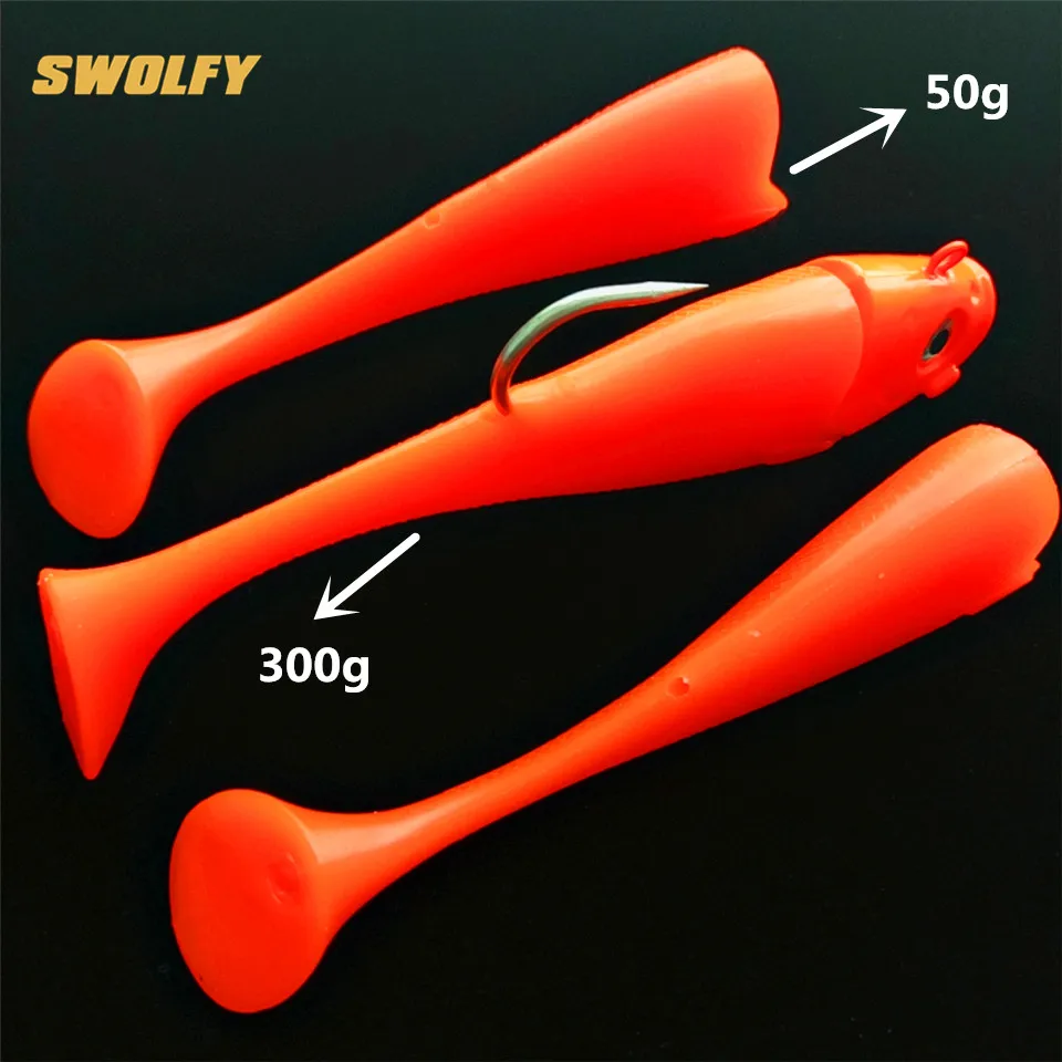 

Swolfy 1pc Jigging Shad 300g/17.5cm Sea Fishing Lure Soft Bait Artificial Fishing Lure Trolling Fishing Lure