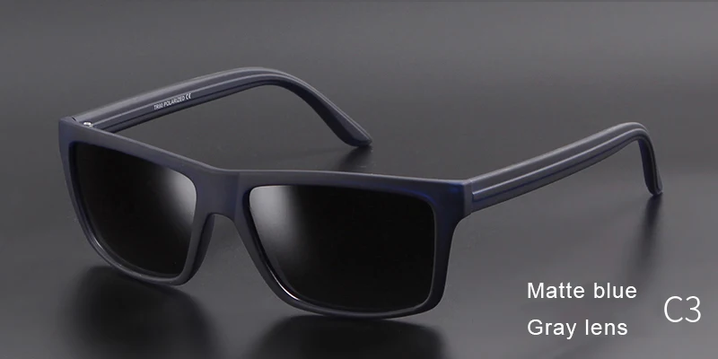 WHO CUTIE TR90 солнцезащитные очки Мужские поляризационные UV400 линзы брендовые дизайнерские винтажные Модные солнцезащитные очки для вождения мужские оттенки S022 - Цвет линз: C3 matte blue