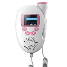 1.7 Inches Fetal Heart Rate Portable ABS Resin Doppler Ultrasonic Sound Fetal Heart Rate Pregnant Women Home Color/LED Screen