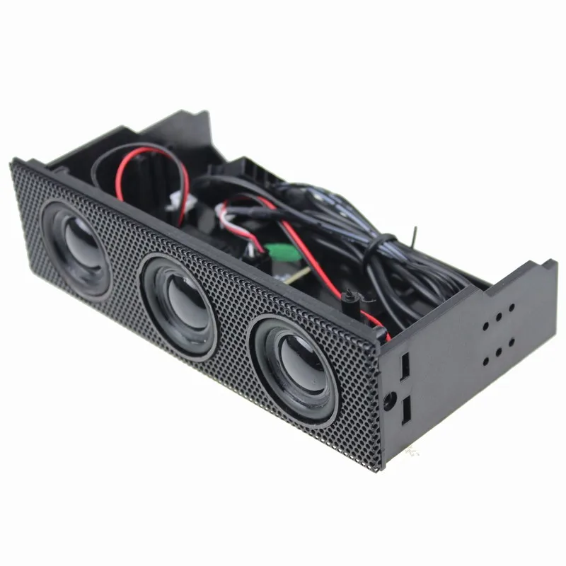 5.25 "스테레오 서라운드 스피커 PC 전면 패널 컴퓨터 케이스 내장 마이크 음악 스피커front panel computer