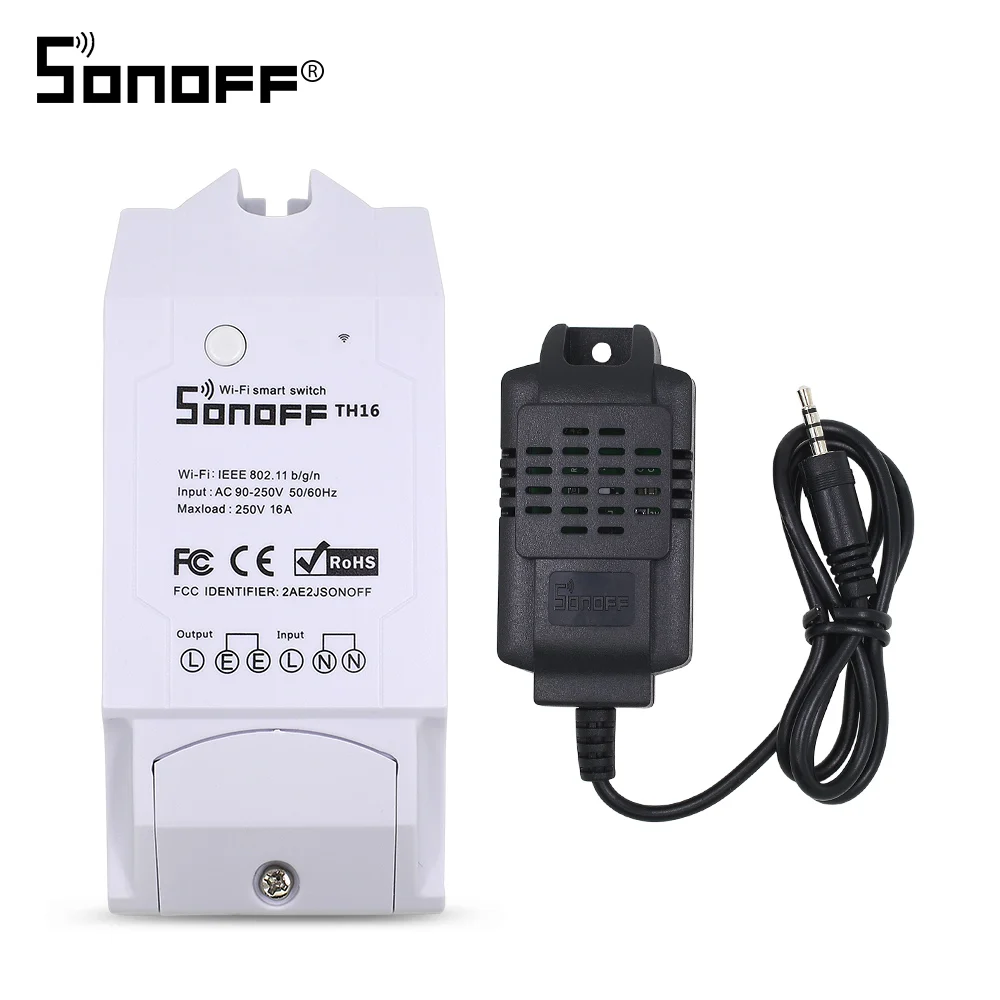 ITEAD Sonoff TH10 TH16 WI FI переключатель si7021 Температура влажности Сенсор дистанционного