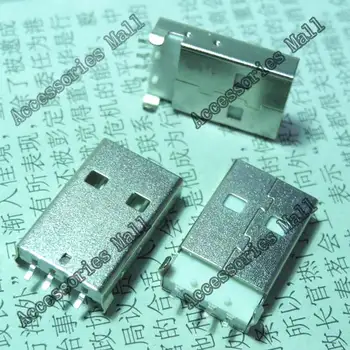 

White USB 2.0 Male A Type PCB Plug 180 degree SMT SMD USB Connectors