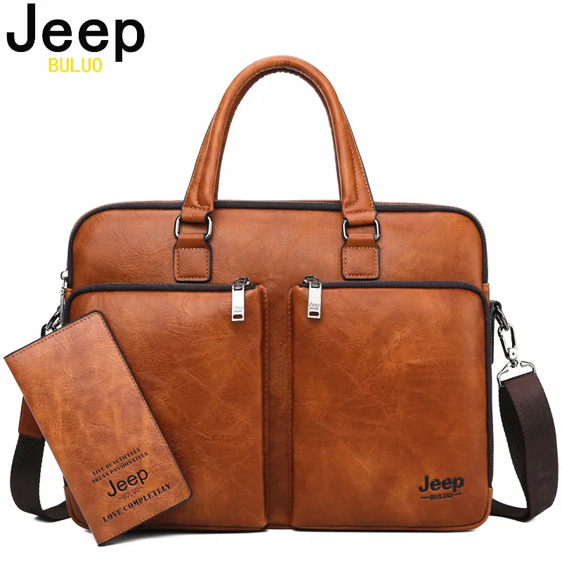 Jeep buluo бренд мужской портфель большой емкости Кожа Повседневная сумка на плечо для мужчин ноутбук деловые сумки высокого класса новые