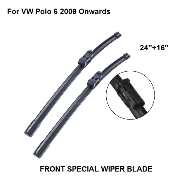 Wiper Blade For VW Polo 6 2009 Onwards 24''+16'' High Quality Natural