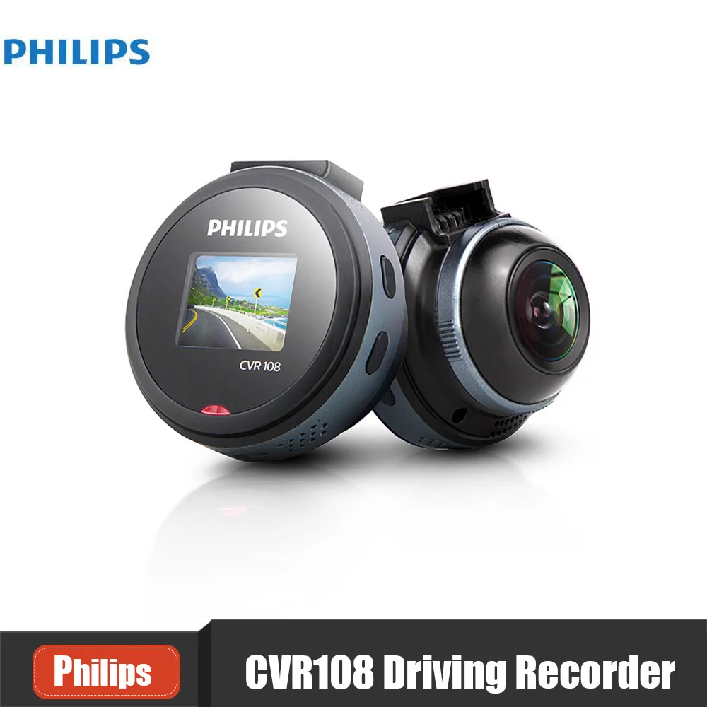Оригинальный Philips CVR108 1 дюймов Скрытая Видеорегистраторы для автомобилей Камера