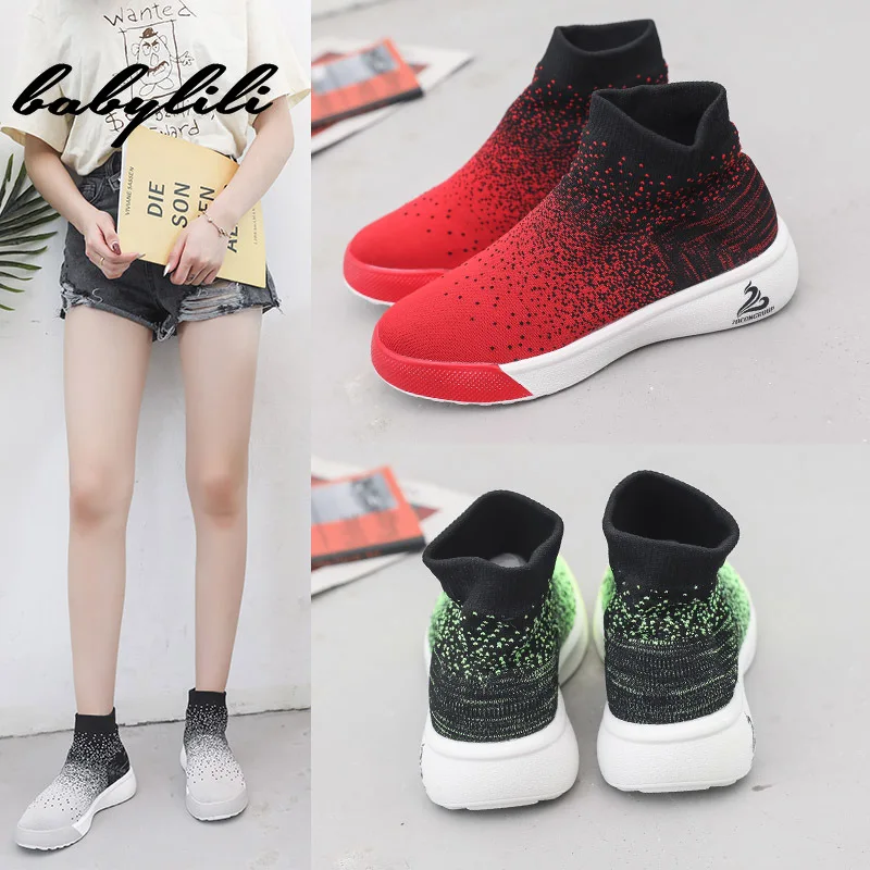 

Woman Luxury Casual Shoes Ladies Sneakers Women Sock Boots Sport Shoes Knitted Breathable Shoes Fashion Designer Shoes Woman