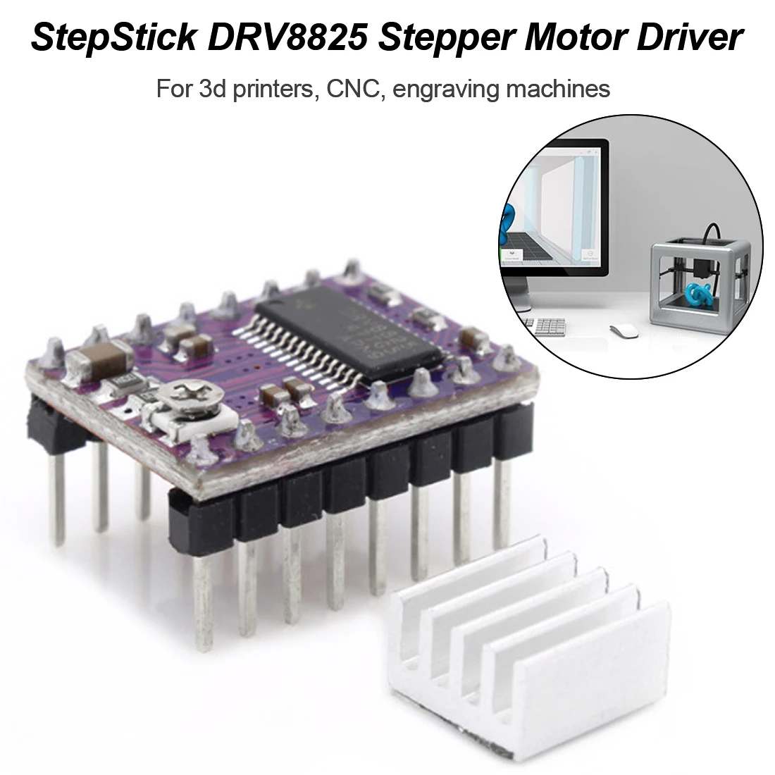 1Pc New Arduino DRV8825 stepper motor driver Module 3D printer RepRap StepStick