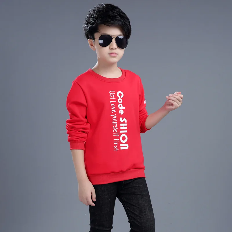 

Boys clothes spring and autumn 2019 new cotton letters long sleeve student T-shirt children's shirt