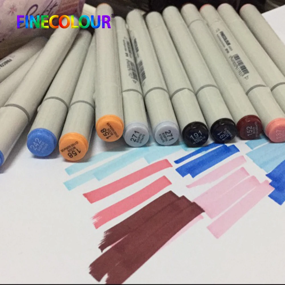 Finecolour 30/40/50/60/160 комплект яркие и профессиональный эскиз постоянного художественный Маркер для белой доски для маркеры манги для рисования