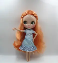 Кукла blygirl blyth флуоресцентный оранжевый вьющиеся обнаженные куклы Совместное тело 19 совместное 0635BL275 куклы DIY может изменить макияж