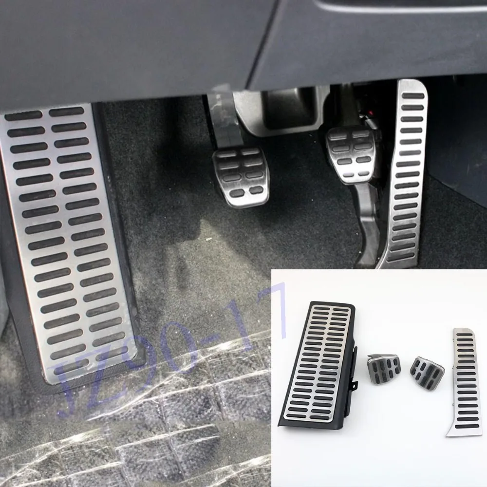 

No Drill Pedal AT Foot Pad Brake Gas Fuel Accelerator Rest Pedal Cover Fit For VW Sagitar Passat Magotan Superb Beatles CC Part