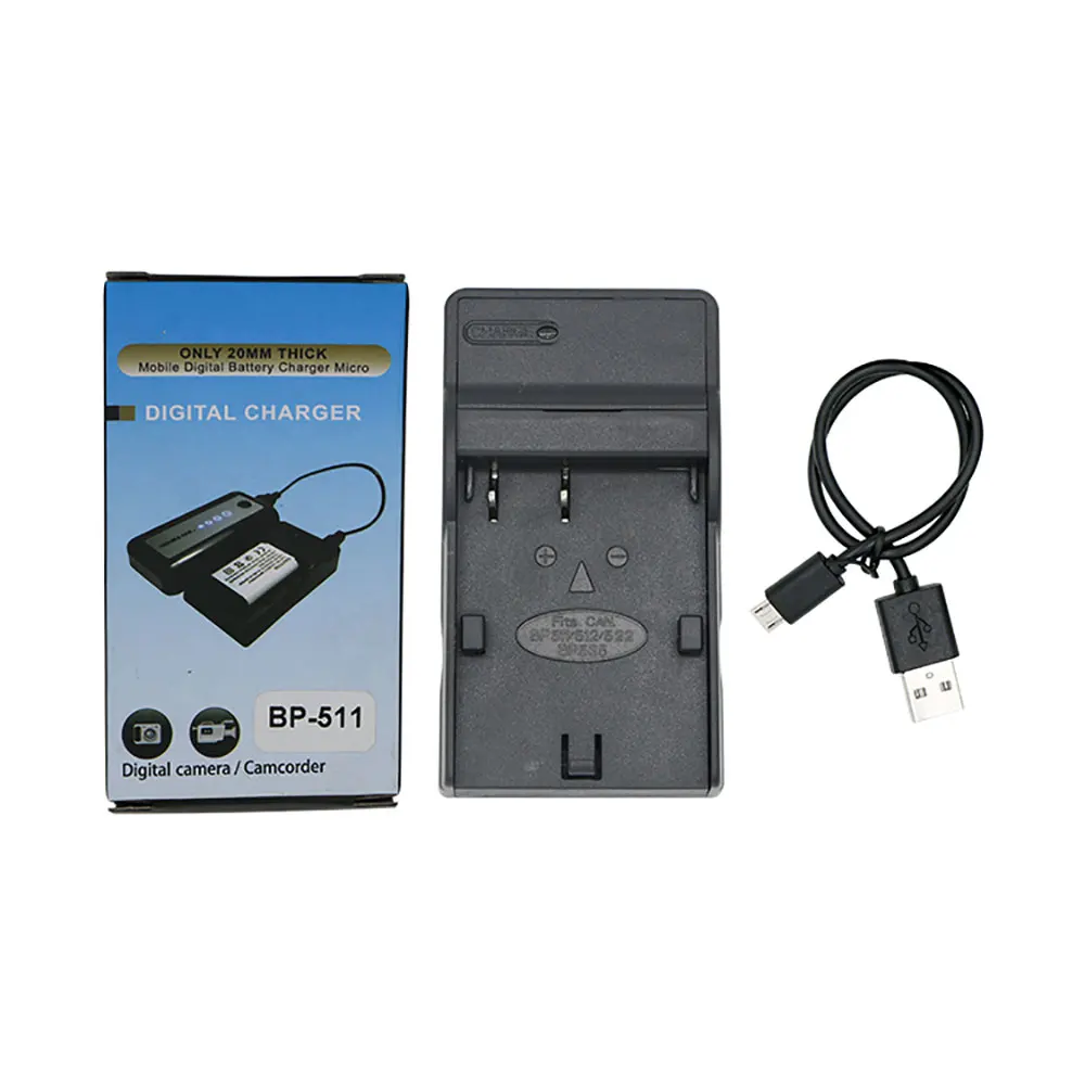 Камера аккумулятор bp 511 BP 511A BP511 USB Зарядное устройство для Canon EOS 300D 10D 20D 30D 40D 50D D30 D60