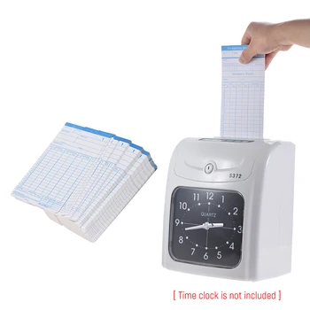 

90pcs/ Pack Time Cards Timecards Monthly 2-sided 18 * 8.4cm for Employee Attendance Time Clock Recorder Time Recording