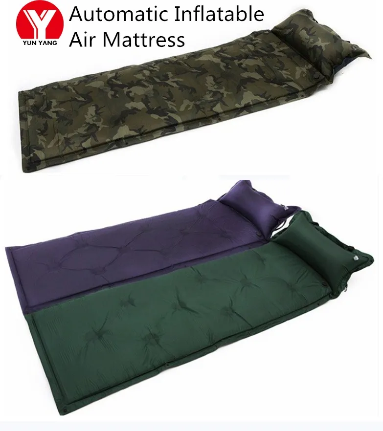 

Automatic Inflatable Air Mattress Ultralight Hiking Self Inflating Mat Outdoor Picnic Waterproof Inflatable Blanket with Pillow