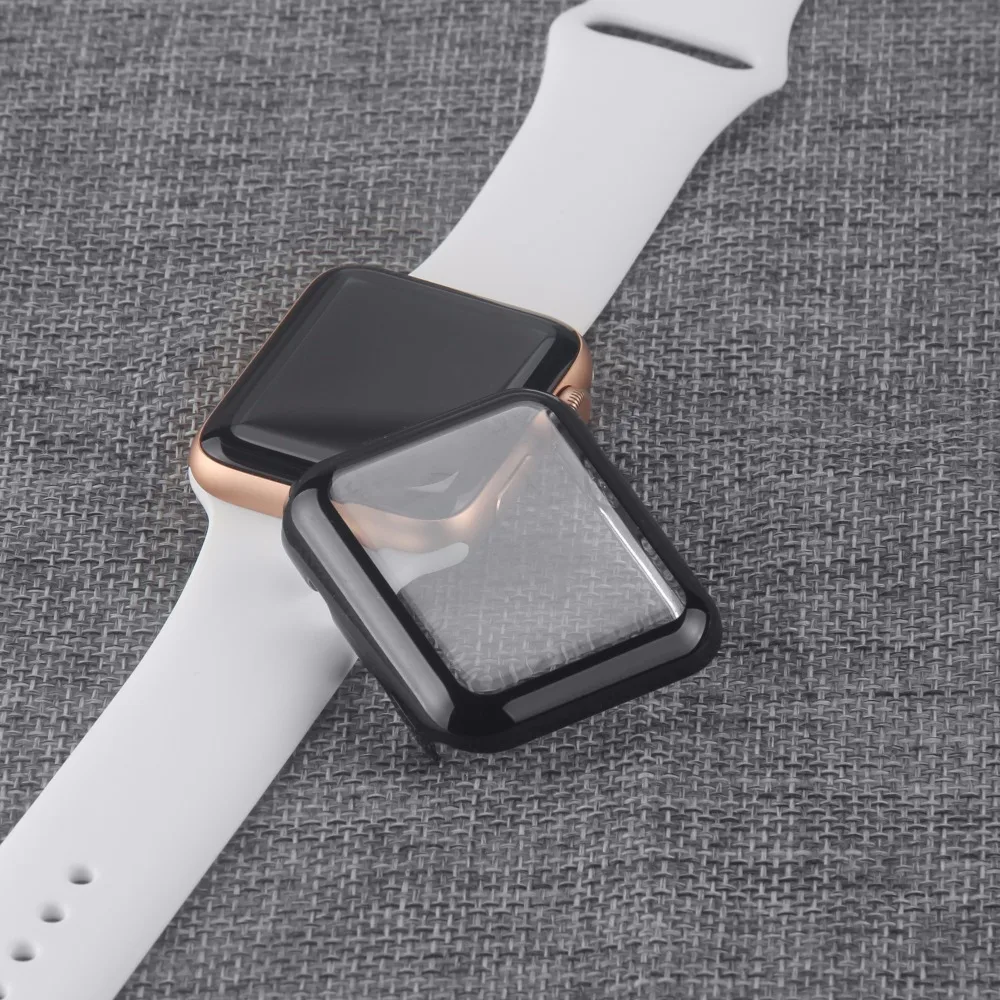 Чехол из поликарбоната для Apple Watch 5, 4, 3, защитный чехол для экрана 42 мм, 44 мм, 38 мм, 40 мм, ударопрочный защитный чехол