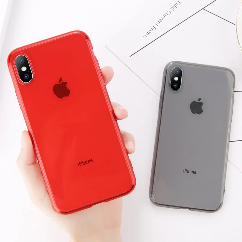 USLION واضح TPU سيليكون حقيبة لهاتف أي فون X 8 زائد رقيقة جدا شفافة الغطاء الخلفي للآيفون 7 6 6 ثانية زائد لينة الحالات الهاتف