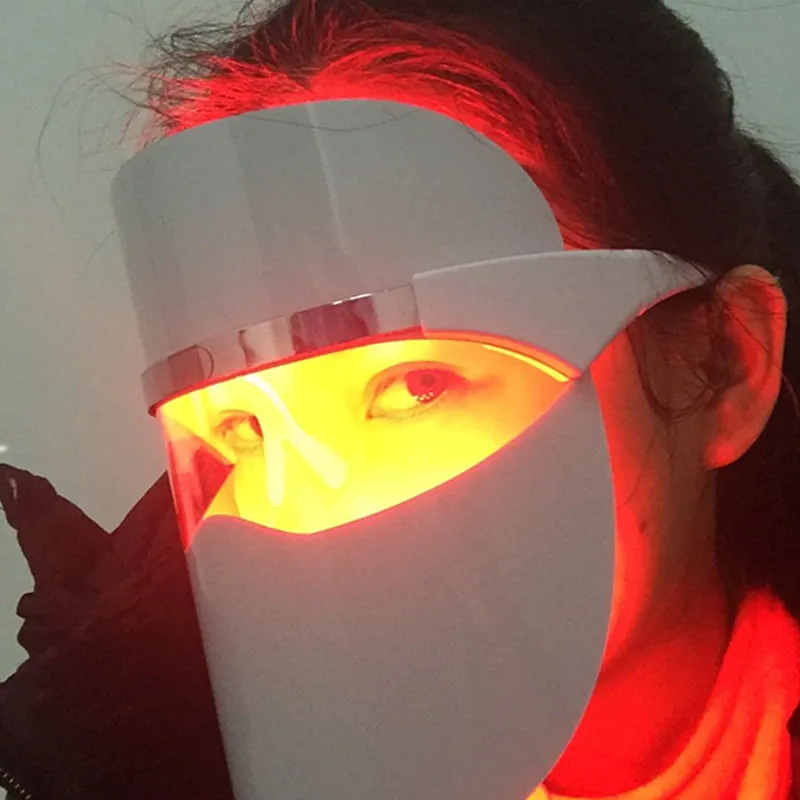 Топ красоты мини LED красный свет фотон омоложение лица маска акне пятна лечения поры сокращения Уход за кожей Красота инструмент Маски для век