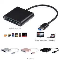 3-в-1 USB 3,0 CF SD Micro USB SD/TF Внешняя память Card Reader высокое Скорость для портативных ПК