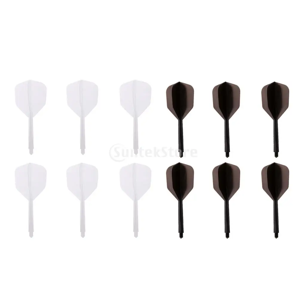 12Pcs Transparent 2BA Thread Dart Shafts and Dart Flights Connection 2 Colors Dart Shaft Dart Accessories