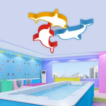 

Dolphin children lamp ceiling lights creative led ceiling lamp warm bedroom lamp kindergarten Decorative Ceiling Lamps fish