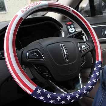 

Free Shipping Universally High Quality Calssic Camouflage Flax Car Steering Wheel Covers 15 inch 38CM Camo Steering Wheels Case
