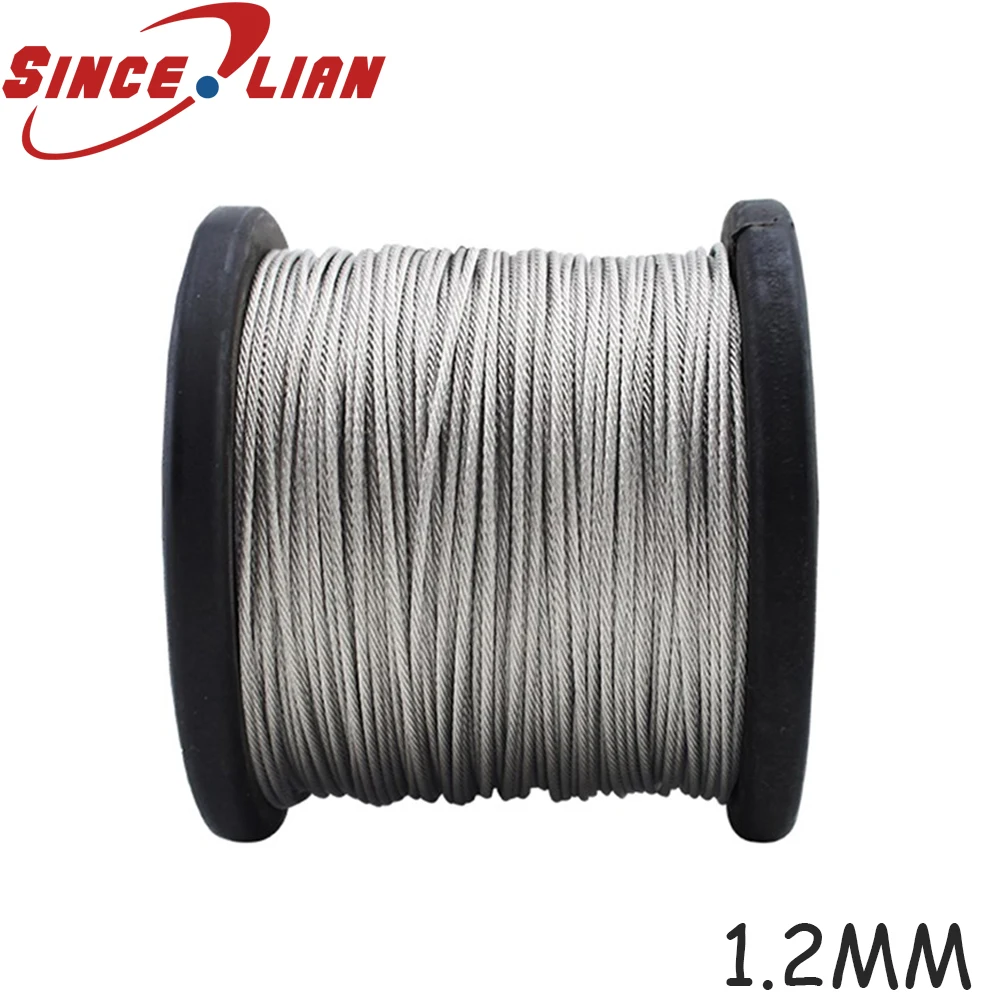 7X7 Structure Core Stainless Steel Wire Rope 1.2mm Wick High Quality