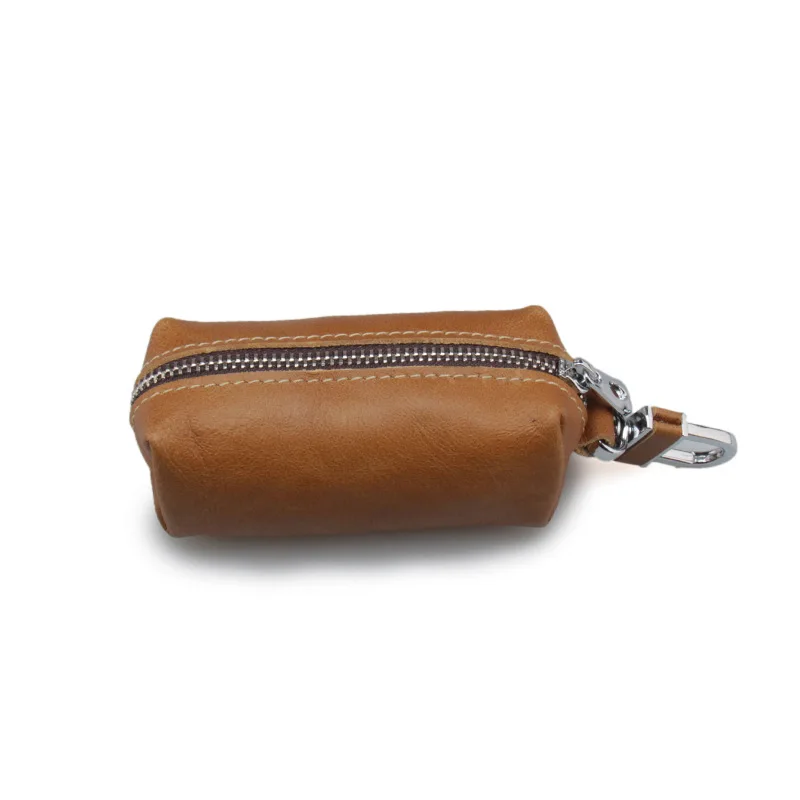 KUDIANBEAR высококачественные кожаные кошельки для ключей, повседневные ключницы, модный органайзер для ключей из воловьей кожи BIM016 PM49 - Цвет: Brown