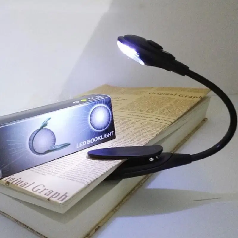 

Led Book Light Mini Clip-On Flexible Bright LED Lamp Light Book Reading Lamp For Travel Bedroom Book Reader Christmas Gifts