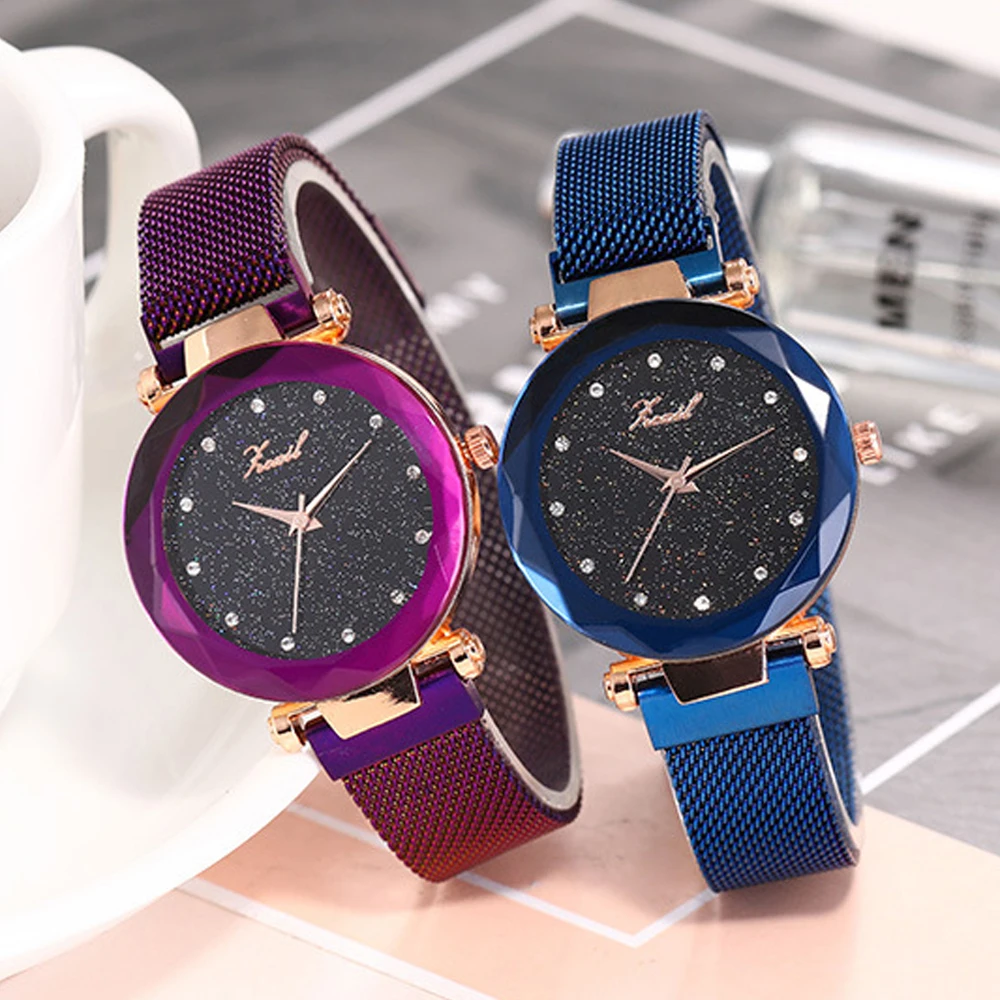 

Luxury Women Watches Magnetic Sky Ladies Watch Fashion Ladies Wrist Watches Female Clock Quartz Wristwatch relogio feminino