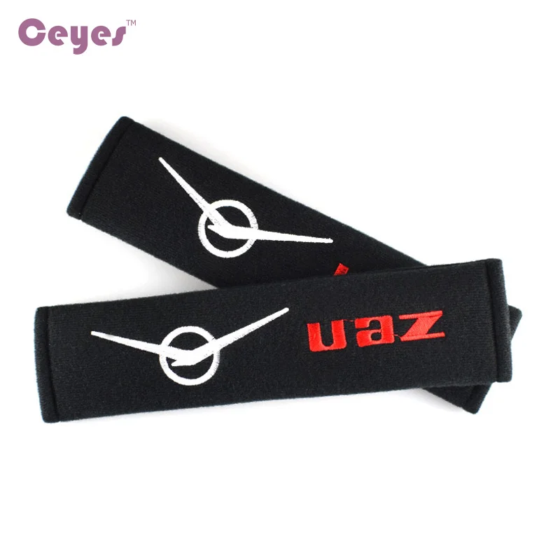Car Seat Belt Cover Cotton For Fiat UAZ Emblem Badge 2pcs/lot car accessories seat belt covers car seat belt accessory