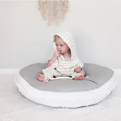 Детские playmat супер толщина спальное одеяло для новорожденного супер толстый круглый ковер soild узор украшение детской комнаты