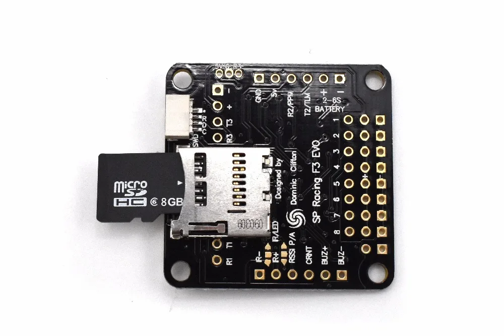 

SP RACING F3 EVO Brushless Flight Controller Control Board Remote Connector with 8GB Micro SD Card For FPV RC Quadcopter Drones