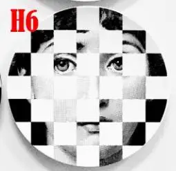 Италия Fornasetti тарелки декоративная тарелка на стену винтажная художественная 8 дюймов настенная подвесная тарелка - Цвет: 6