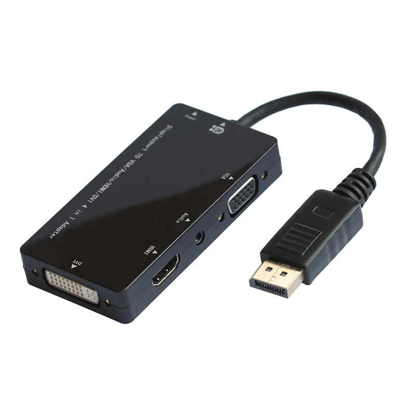 DisplayPort (DP) К HDMI/dvi/VGA/аудио 4 в 1 многофункциональный адаптер для HDTV компьютер Мониторы