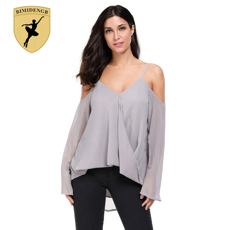 MIBIDENGB 2017 New Summer Women Clothes Casual Fashion T-shirts front cross V-neck strap loose T-shirt office woman 's clothing 4
