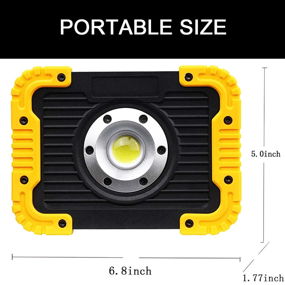 ZK20 портативный светодиодный светильник для работы, уличный фонарь IPX5, водонепроницаемый прожектор, светильник s для кемпинга, походов, ремонта автомобиля, рабочий светильник, Прямая поставка