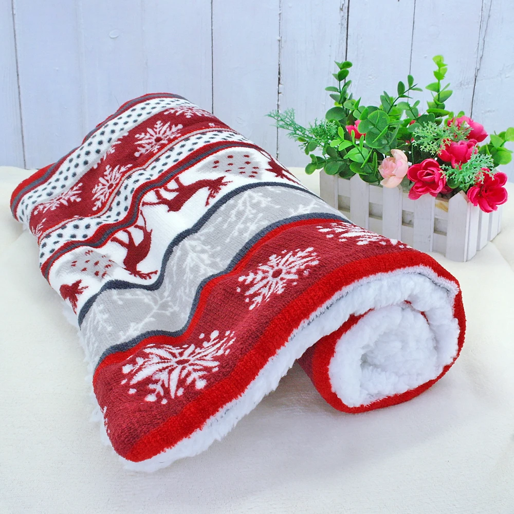 Warm Pet Dog Cat Bed Soft Winter Pets Bed Mat Puppy Cat House Dog Beds Blanket For Small Medium Large Dogs Cats Cama Perro S-XL