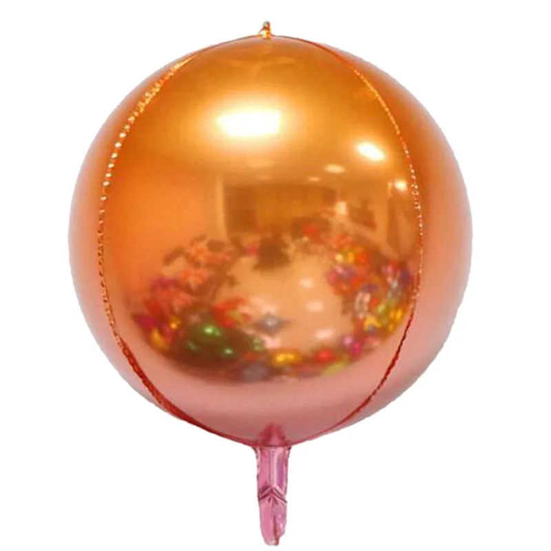 24 дюйма 4D диско с радугой воздушным шаром iredescent Mylar Фольга шар День рождения украшения для детских игрушек свадьба брак аксессуары - Цвет: Оранжевый