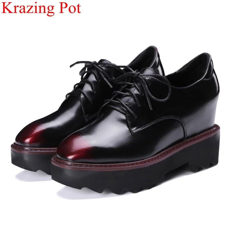 

2018 fashion cow leather zipper square heel big size women pumps mature elegant wedding office lady party sexy casual shoes L2